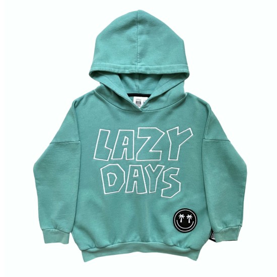 Lazy Days Hoodie-  Turquoise Blue