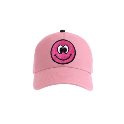 Smiley Baseball Cap-Super Pink - Size : (one size)