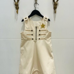 Circus Apron Dress  cream - Size : (12)