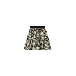 Chess Mini Skirt  black & cream - Size : (6-7)
