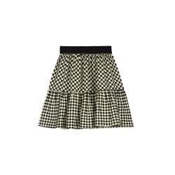 Chess Mini Skirt  black & cream - Size : (6-7)