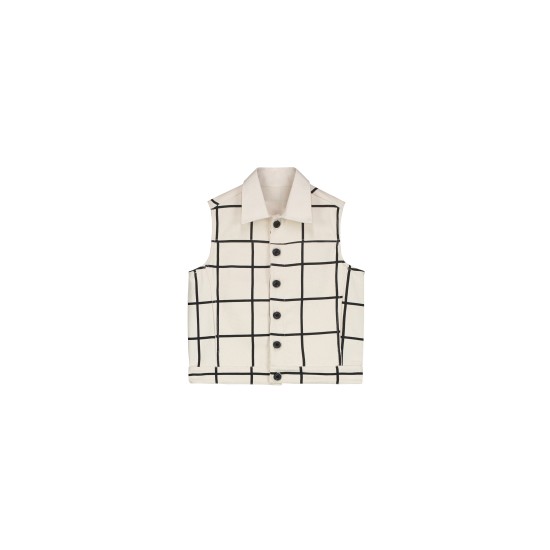 Trapeze Vest  cream & black