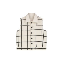 Trapeze Vest  cream & black - Size : (2-3) - Colour : (Black silhuette)