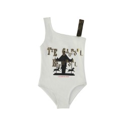 Carousel Bathing Suit   white & gold - Size : (12)