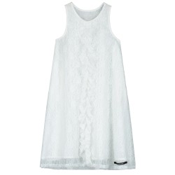Dreamer Apron Dress  white - Size : (2-3)