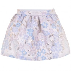 Gathered Skirt  powder blue / cream - Size : (6)