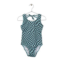 CHECK-PRINT BODYSUIT   GREEN - Size : (2)