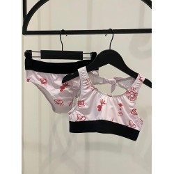 SUMMER-PRINT BIKINI SET -  lavender - Size : (2)