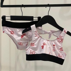 SUMMER-PRINT BIKINI SET -  lavender - Size : (2)