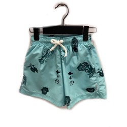 MEDITERRANEAN-PRINT SWIM SHORTS-green - Size : (2)