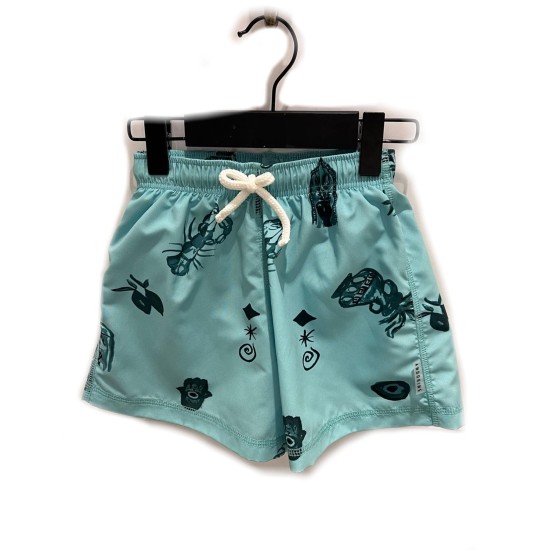 MEDITERRANEAN-PRINT SWIM SHORTS-green