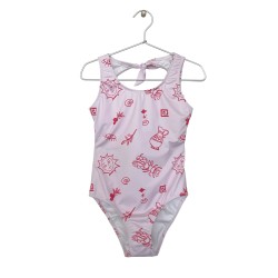 SUMMER-PRINT BODYSUIT-  lavender - Size : (2)