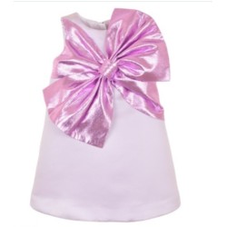 Giant Bow Shift Dress - Size : (2) - Colour : (Pale Lavander/Lilac)