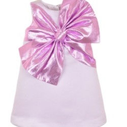 Giant Bow Shift Dress - Size : (2) - Colour : (Pale Lavander/Lilac)