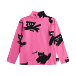 Cats Turtleneck - Size : (2-3) - Colour : (pink)