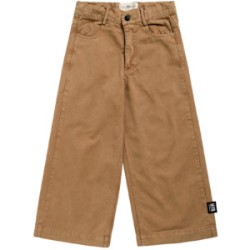 Brown Heavy Washed Wide Leg Pants - Size : (2-3) - Colour : (brown)